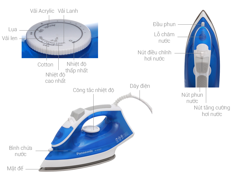 bàn là hơi nước Panasonic NI-M300TARA