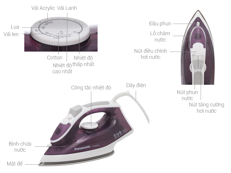 bàn là hơi nước Panasonic NI-M300TVRA
