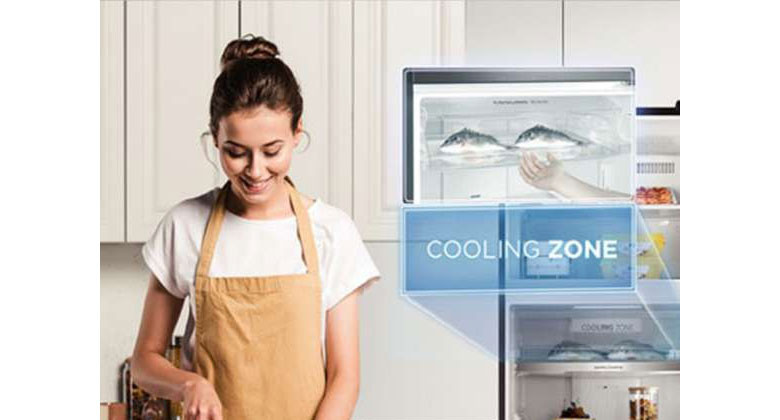 tủ lạnh toshiba inverter 249 lít gr rt325we pmv 06 mg - Ngăn Cooling Zone bảo quản thịt cá 2 ngày không cần rã đông