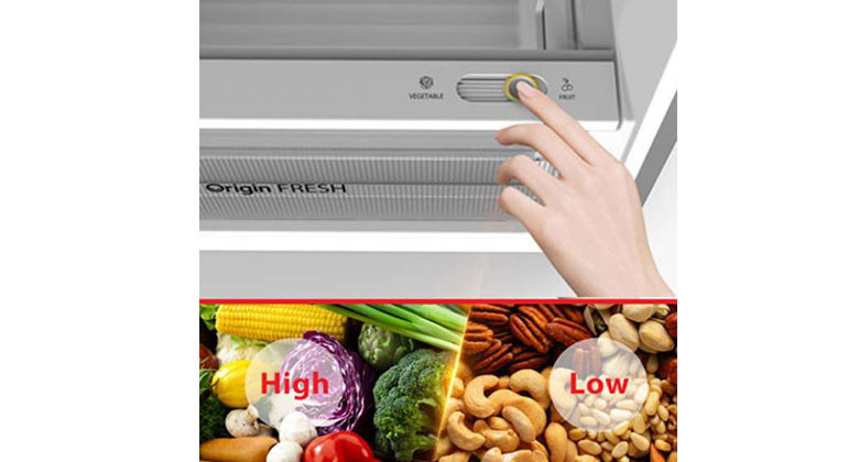 tủ lạnh toshiba inverter 249 lít gr rt325we pmv 06 mg - Ngăn Origin Fresh cân bằng độ ẩm rau củ, bảo quản lâu dài
