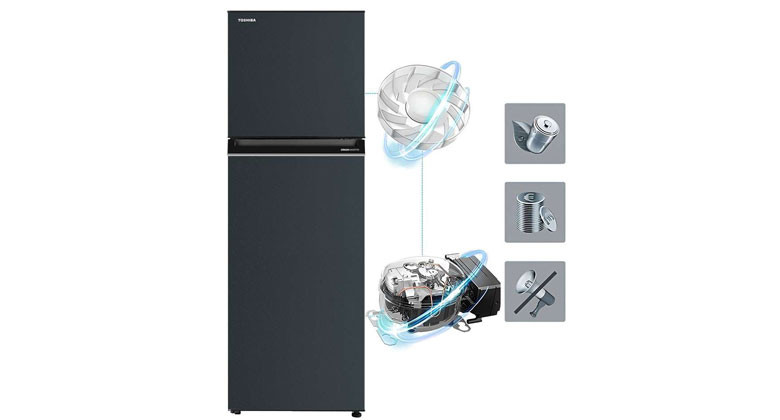 tủ lạnh toshiba inverter 253 lít gr rt329we pmv 52 - Vận hành êm ái - làm lạnh cực nhanh