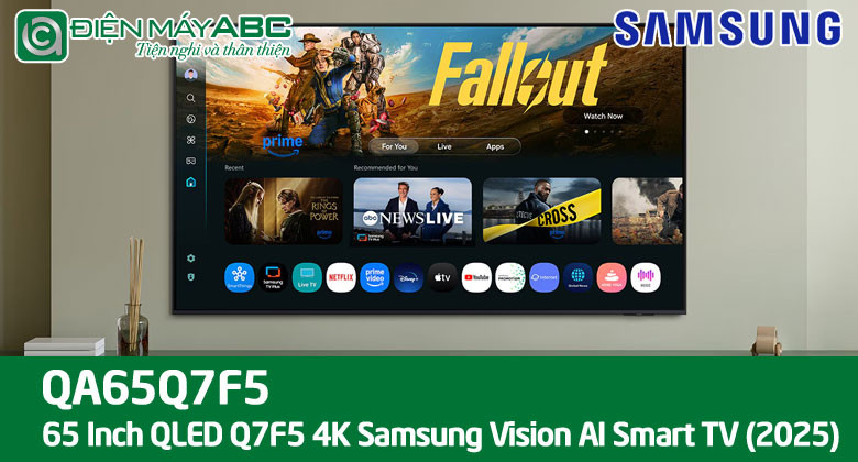 Báo giá tivi samsung 65 inch 65Q7F5 tháng 10 năm 2025
