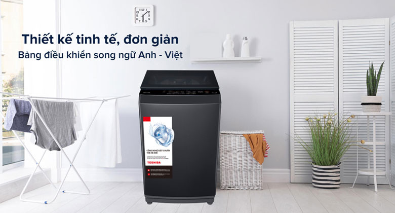 Máy giặt Toshiba 8kg AW M905BV MK - Tổng quan thiết kế