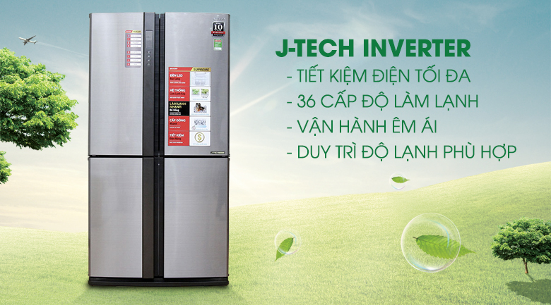 Tủ lạnh side by side - Công nghệ J-Tech Inverter vận hành bền bỉ