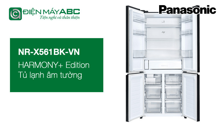 Tủ lạnh âm tường Panasonic X561BK mới ra mắt có gì nổi bật? Giá bao nhiêu tại Điện máy ABC?