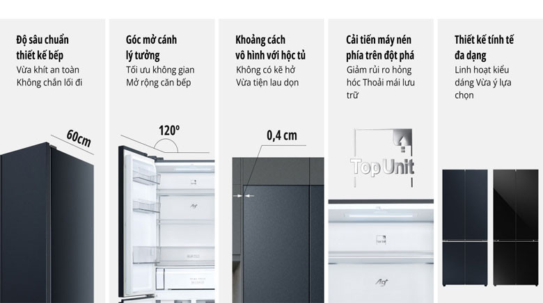 Tủ lạnh Panasonic NR-X561GB-VN - Trải nghiệm gian bếp thăng hoa với thiết kế tủ lạnh Âm tường (Slot in)