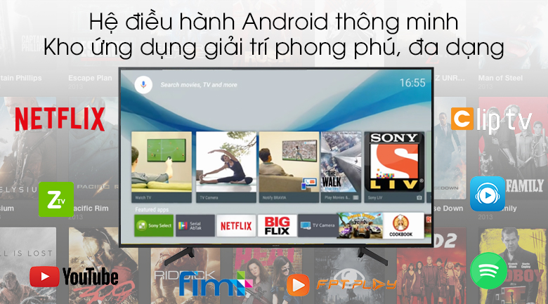 Android Tivi Sony 4K 43 inch KD-43X8000G - Hệ điều hành