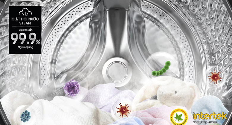 Máy giặt WW10DB7U34GBSV - Giặt hơi nước diệt khuẩn Hygiene Steam