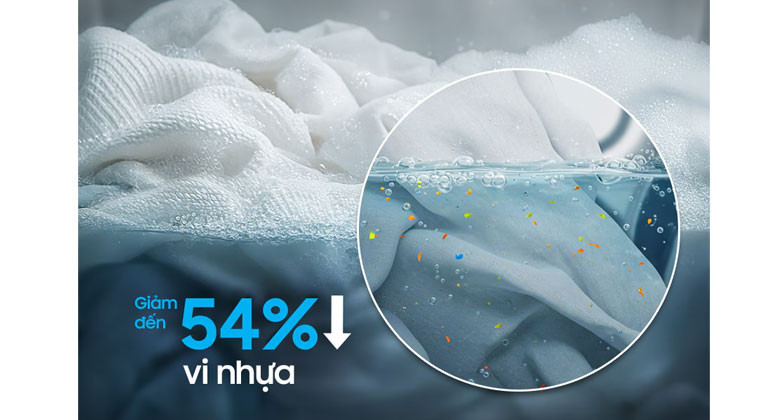Máy giặt Samsung cửa ngang 10kg - Góp phần giảm vi nhựa chu trình Less Microfiber