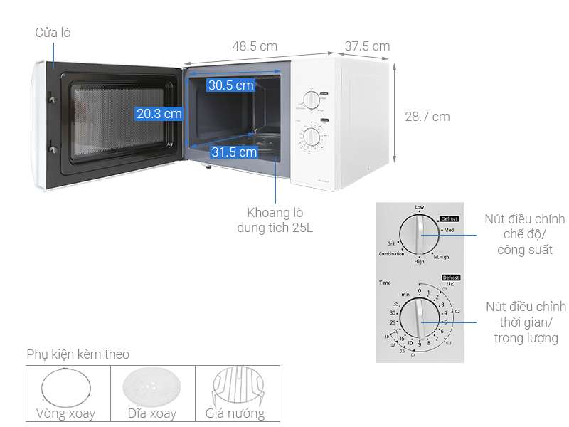 Thông số kỹ thuật Lò vi sóng Panasonic NN-GM34JMYUE