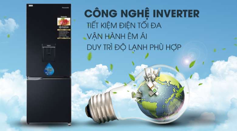 inverter-Tủ lạnh Panasonic Inverter 290 lít NR-BV320WKVN
