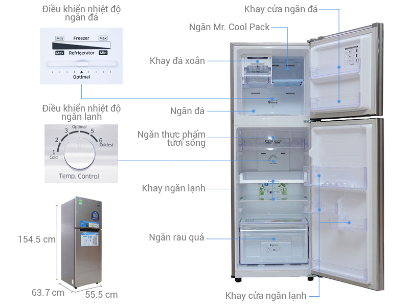 tủ lạnh Samsung RT22FARBDSA