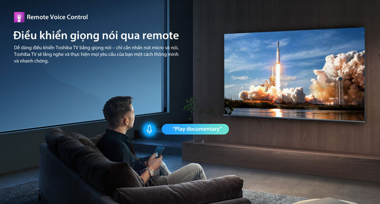 Tivi Toshiba 2025 - Điều khiển giọng nói qua remote