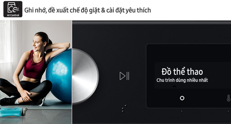 Máy giặt Samsung WW12CG604DLBSV - Bảng điều khiển thông minh AI Control