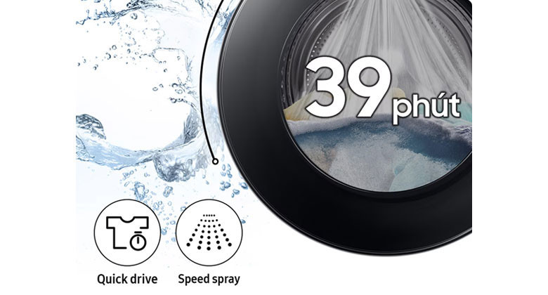 WW12CG604DLBSV - Đảm bảo sạch sâu chỉ 39 phút Sạch siêu tốc QuickDrive™