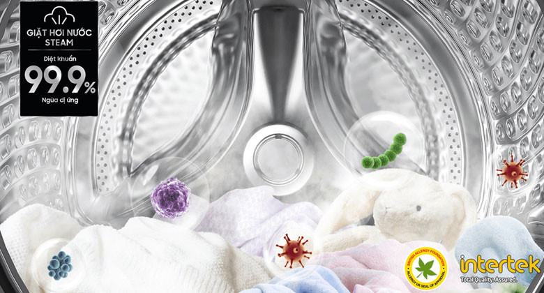 Máy giặt Samsung 12kg cửa ngang - Giặt hơi nước diệt khuẩn Hygiene Steam