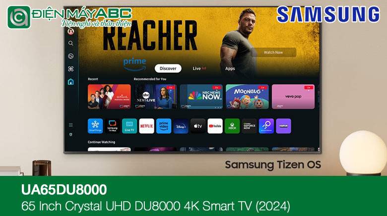 Bảng giá tivi Samsung 65 inch DU8000 bao nhiêu tháng 10 năm 2025?
