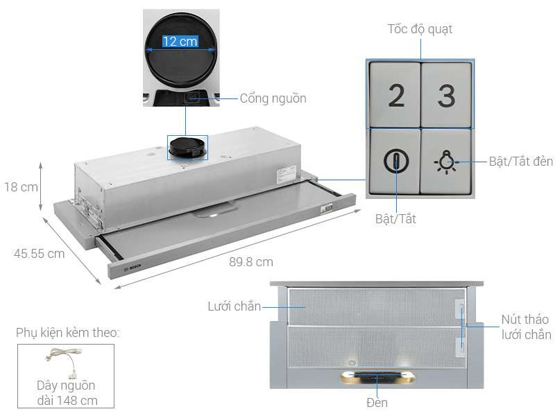 Máy hút mùi Bosch DFT93AC50