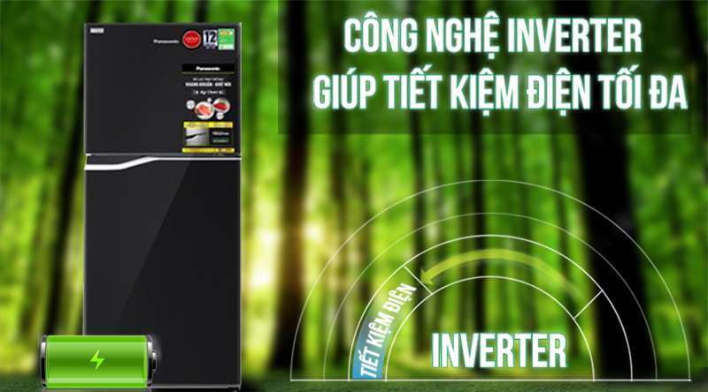 Tủ lạnh Panasonic Inverter 188 lít NR-BA229PKVN-Siêu tiết kiệm điện với công nghệ Inverter