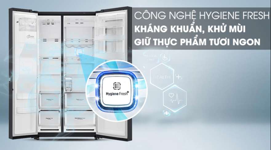 Tủ lạnh LG 2 cửa - Kháng khuẩn khử mùi mạnh mẽ với công nghệ Hygiene Fresh độc quyền của LG