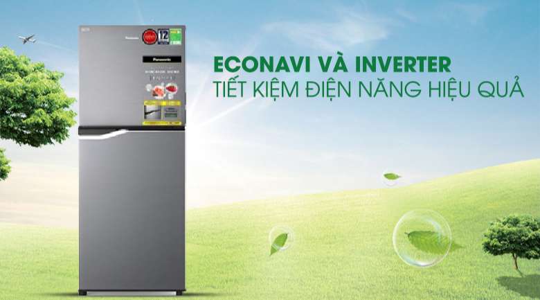 Tiết kiệm điện - Tủ lạnh Panasonic Inverter 167 lít NR-BA189PPVN