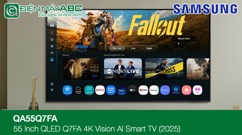 Tivi Samsung 55 inch 2025 QA55Q7FA giá bao nhiêu tháng 10 năm 2025?