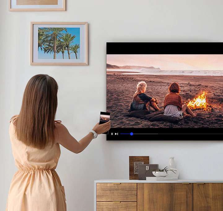 Smart Tivi Samsung 4K 55 inch UA55TU6900 - Tính Năng Tap View Truyền Phát Một Chạm