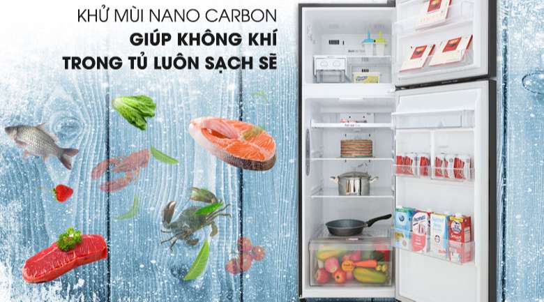 Khử mùi Nano Carbon - Tủ lạnh LG Inverter 315 lít GN-D315BL
