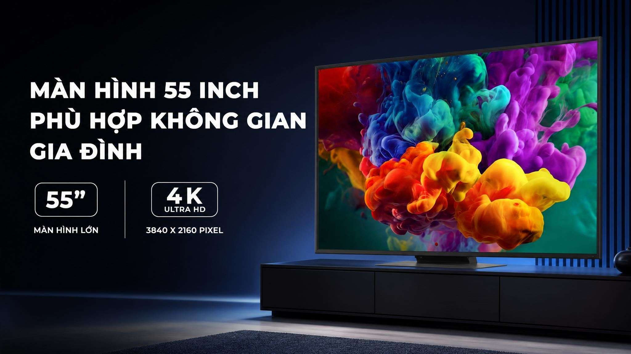 Tivi LG 55QNED86BSA - Màn hình 55 inch phù hợp không gian gia đình
