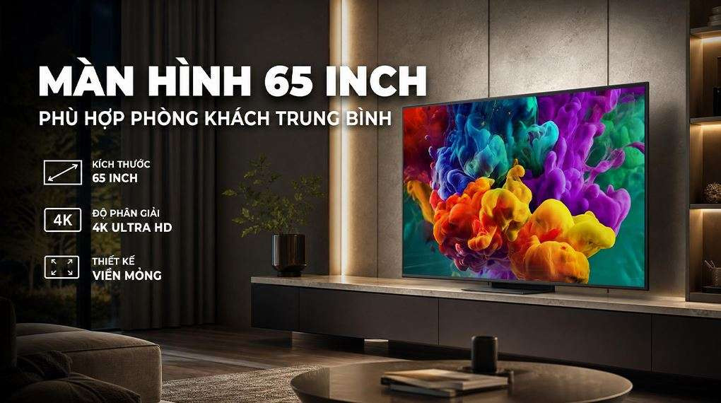 Tivi LG 65QNED86BSA - Màn hình 65 inch phù hợp phòng khách trung bình