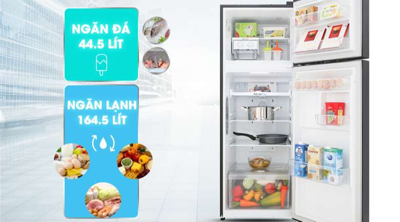 Dung tích sử dụng 208 lít - Tủ lạnh LG Inverter 208 lít GN-M208BL