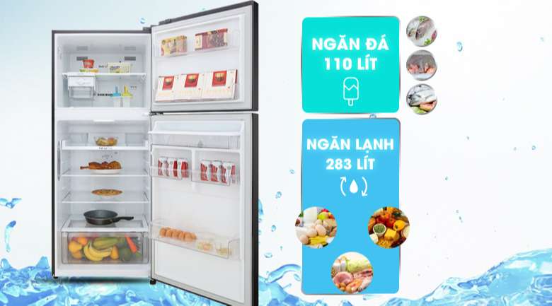 Tủ lạnh LG Inverter 393 lít GN-D422BL - Dung tích 393 lít, phù hợp gia đình 3 – 4 người