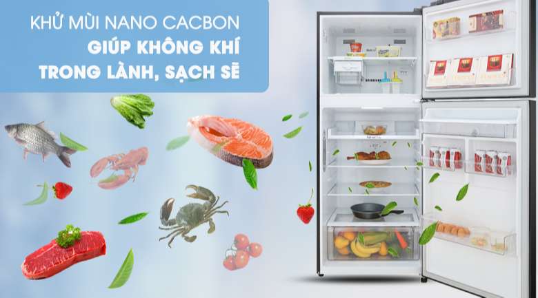 Tủ lạnh LG Inverter 393 lít GN-D422BL - Khửi mùi toàn diện với công nghệ Nano Carbon