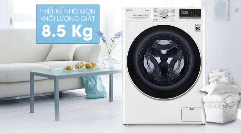 Máy giặt LG Inverter 8.5 kg FV1408S4W | Khối lượng giặt