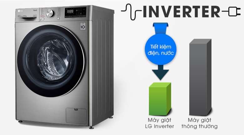 Máy giặt LG Inverter 8.5 kg FV1408S4V | Tiết kiệm
