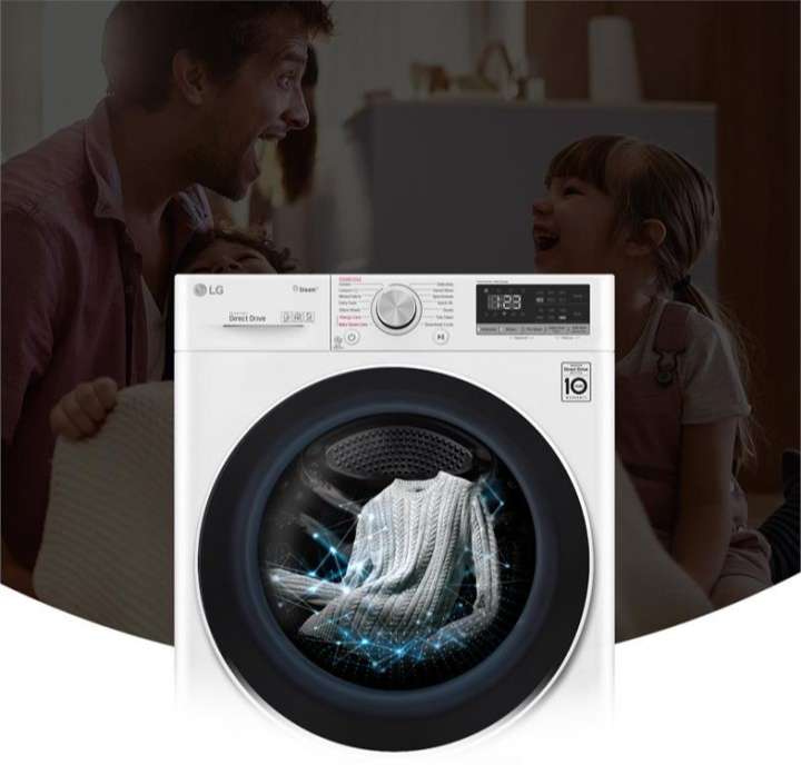 Máy giặt LG FV1409S3W Inverter 9 kg - AI DD ™ - ỨNG DỤNG TRÍ TUỆ NHÂN TẠO TRÊN MÁY GIẶT LG