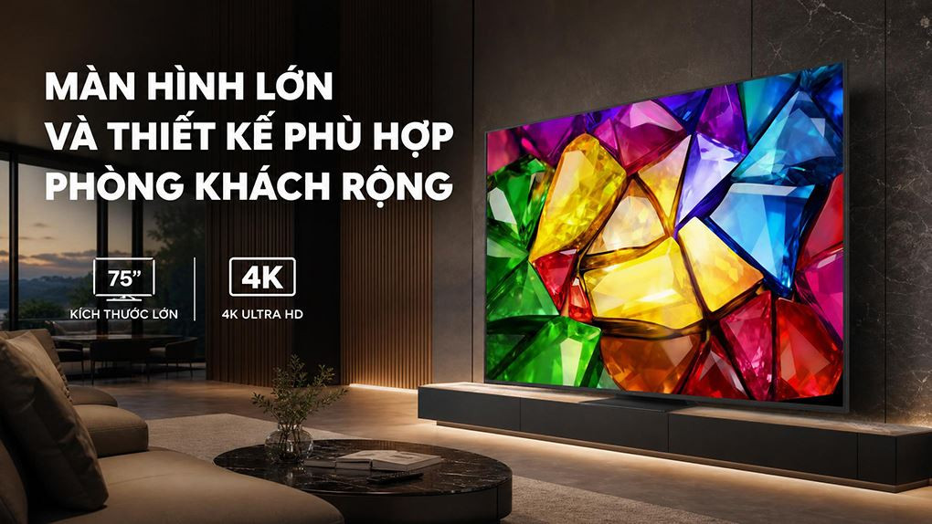 Tivi LG 75MRGB86BSA - Phòng khách rộng thêm ấn tượng với màn hình 75 inch