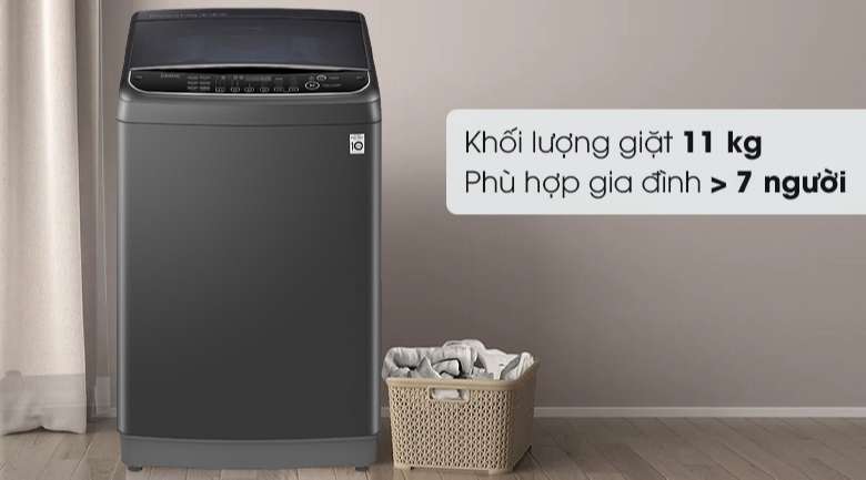 Máy giặt LG Inverter TH2111SSAB có khối lượng giặt 11Kg