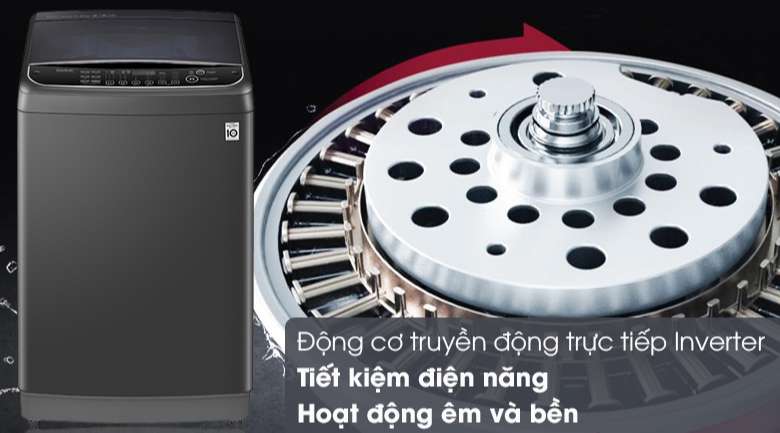 Máy giặt LG Inverter 11 kg TH2111SSAB sử dụng công nghệ Inverter vận hành bền bỉ