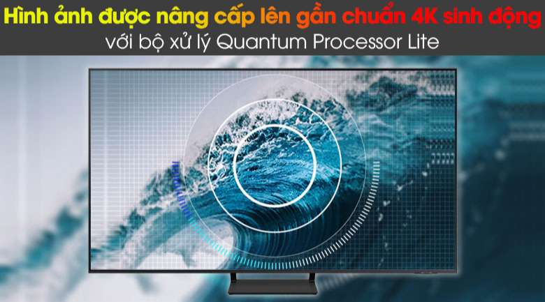 Smart Tivi QLED Samsung 4K 85 inch QA85Q60A - Tối ưu chất lượng khung hình từ nguồn phát nhờ bộ xử lý Quantum Processor Lite
