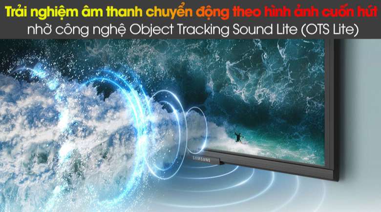 Smart Tivi QLED Samsung 4K 85 inch QA85Q60A - Thưởng thức âm thanh chuyển động cùng hình ảnh qua công nghệ Object Tracking Sound Lite (OTS Lite)