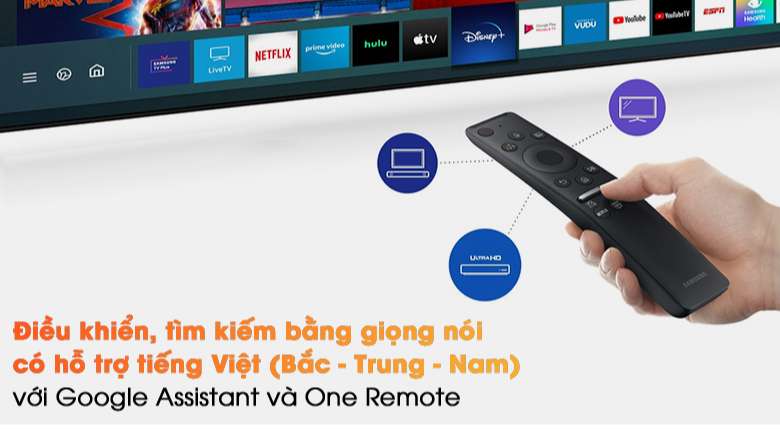 Smart Tivi QLED 4K 75 inch Samsung QA75Q70A - Remote