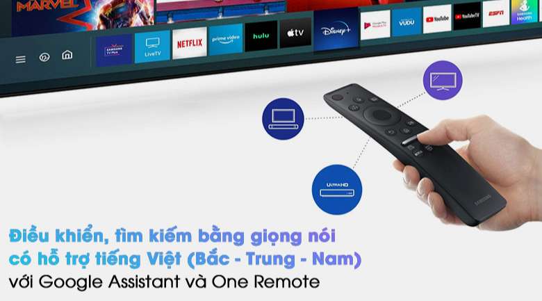 Smart Tivi QLED 4K 55 inch Samsung QA55Q80A - Remote