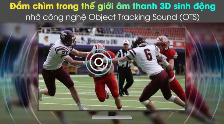 Smart Tivi Neo QLED 4K 55 inch Samsung QA55QN85A - Đắm chìm trong thế giới âm thanh 3D sinh động nhờ công nghệ Object Tracking Sound (OTS)