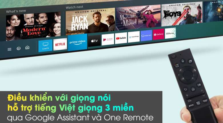 Smart Tivi Neo QLED 4K 55 inch Samsung QA55QN85A - Điều khiển với giọng nói hỗ trợ tiếng Việt giọng 3 miền Bắc - Trung _ nam qua One Remote và Google Assistant
