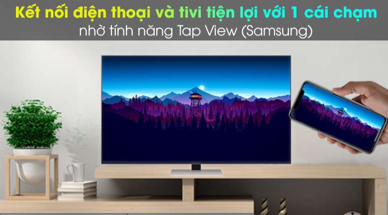 Smart Tivi Neo QLED 4K 55 inch Samsung QA55QN85A - Hỗ trợ chiếu màn hình điện thoại lên tivi qua tính năng AirPlay 2 và Tap View