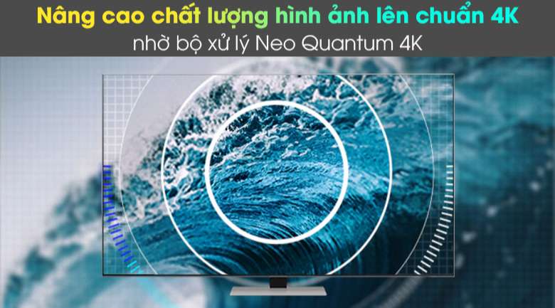 Smart Tivi Neo QLED 4K 55 inch Samsung QA55QN85A - Thưởng thức khung hình chất lượng chuẩn 4K nhờ bộ xử lý Quantum 4K với Trí Tuệ Nhân Tạo AI