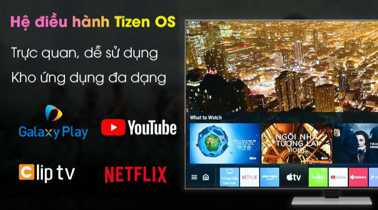 Hệ điều hành Tizen OS - Smart Tivi Neo QLED 4K 75 inch Samsung QA75QN85A