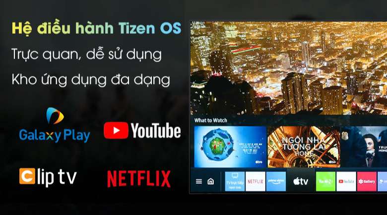 Hệ điều hành Tizen OS - Smart Tivi Neo QLED 4K 50 inch Samsung QA50QN90A