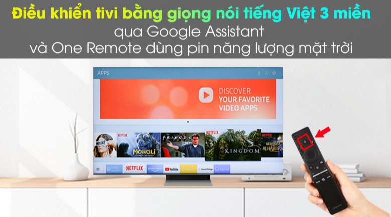 Google Assistant và One Remote - Tivi Neo QLED 8K 85 inch Samsung QA85QN900A